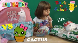 Канцелярия ЧЕЛЛЕНДЖ Ламы VS Кактусы Back to school Switch Up Challenge