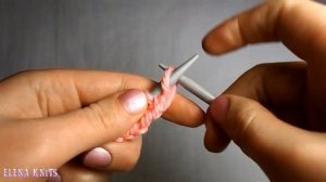 Вязание спицами. Ломаная резинка