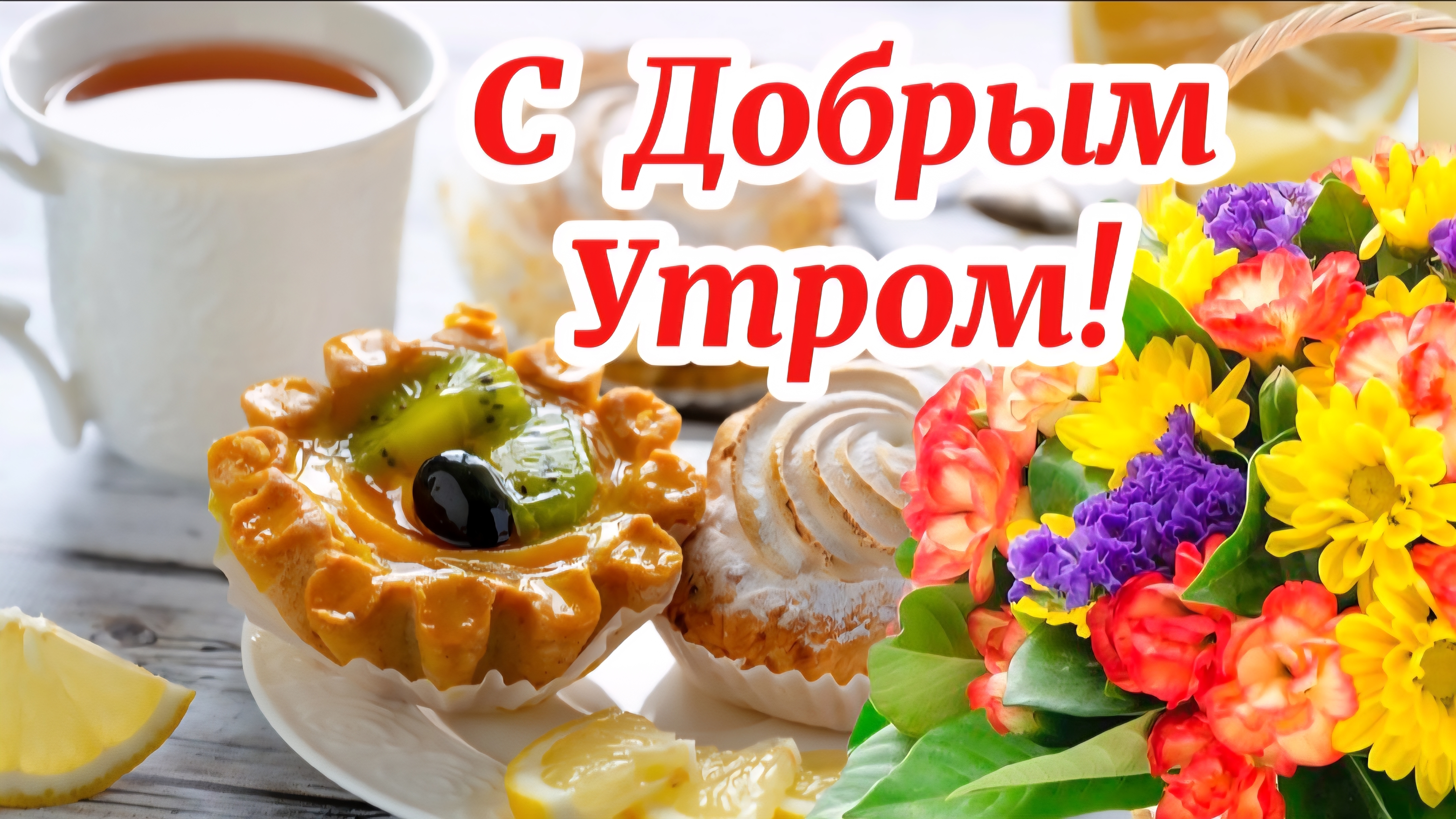 🎥 Доброе утро и хорошего дня! 🌅 Красивые пожелания в видео открытке