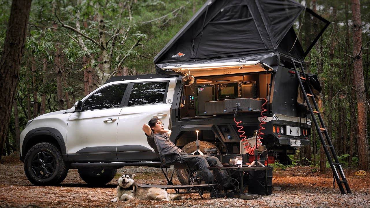 СУПЕРГРУЗОВИК 🐕 КЕМПИНГ С СОБАКОЙ В ГЛУБОКОМ ЛЕСУ смотреть онлайн