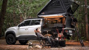 СУПЕРГРУЗОВИК 🐕 КЕМПИНГ С СОБАКОЙ В ГЛУБОКОМ ЛЕСУ