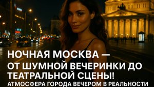 Ночная Москва — от шумной вечеринки до театральной сцены! Атмосфера города вечером в реальности