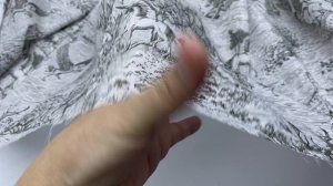 Поплин белого цвета с принтом в стиле Де Жуи 14338