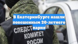 В Екатеринбурге нашли повешенным 20-летнего парня
