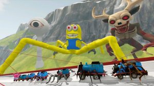 ВСЕ МОНСТРЫ, Большие и маленькие машинки, с ПОЖИРАТЕЛЕМ МИНЬОНОВ, БАШНЕЙ С ВОДЯНЫМ ГЛАЗОМ и ОЛЕНЯМИ