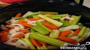 Жареная индейка с овощами