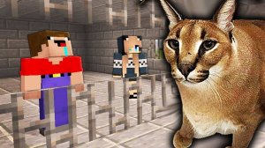 НУБ И ДЕВУШКА ПРО ПОПАЛИ В ТЮРЬМУ КОТА ШЛЁПЫ В МАЙНКРАФТ