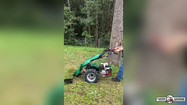 Мотоблок Caiman Atletico 340PT и Косилка фронтальная Caiman 921-90980 115 см в работе. смотреть онлайн