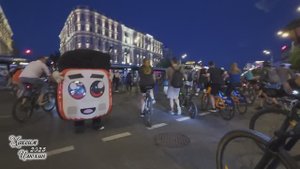 2-й Московский ночной велофестиваль. Успел проехать два круга по Садовому кольцу (2 августа 2025 г.)