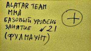 21 занятие по ММА (смешанные единоборства) Alatar team ᴸⁱᴹᵉ  Денис Алаторцев