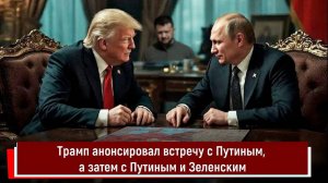 Трамп анонсировал встречу с Путиным, а затем с Путиным и Зеленским