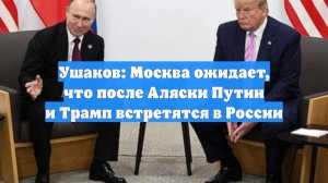Ушаков: Москва ожидает, что после Аляски Путин и Трамп встретятся в России