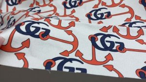 Канвас  бежевого цвета с принтом якоря 12675