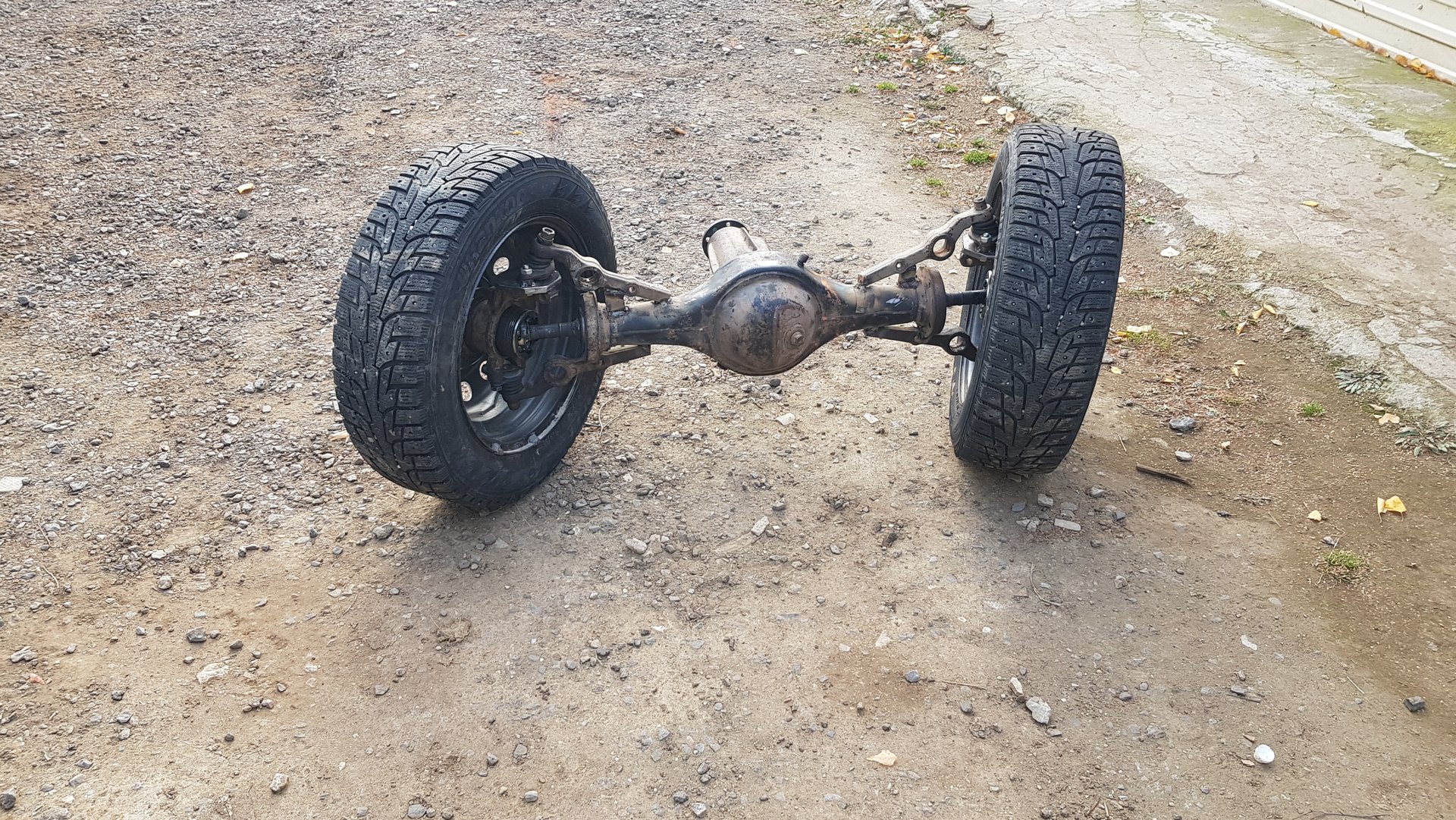 Самодельный ПВМ передне ведущий мост от заднего моста ваз. Минитрактор классика 4х4