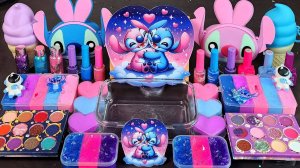 Слайм ASMR Стич , смешивает блестки и макияж в Слайм! Вкусный слайм ASMR Видео