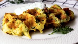 Картофельно-сырные вафли к завтраку