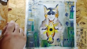 процесс графики "Белка, Кошка/Stop, play"