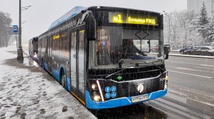 Поездка на газовом автобусе ЛиАЗ 5292.67 (CNG) по маршруту м1 (11.02.2025)