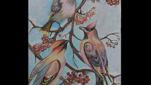 Вдохновение природой:выставка "Цветы и Птицы"  художницы Натальи Пугачëвой 🌺🐦1000010200.mp4