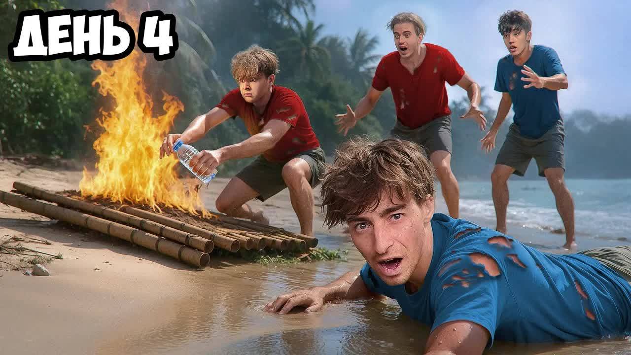 Остались НАВСЕГДА на НЕОБИТАЕМОМ ОСТРОВЕ!!!!  * ДЕНЬ 4 * смотреть онлайн