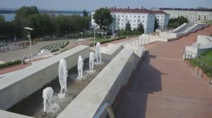 Фонтаны Самары • Склон площади Славы. Июль 2025. Видео 1.