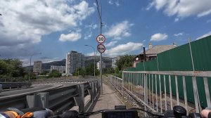 Покатушки по Кисловодску в легкий дождь на электроскутере  WHITE SIBERIA ZVER.