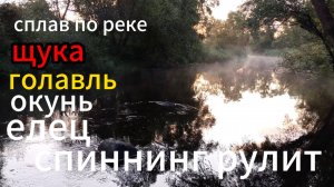 Рыбалка на спиннинг, щука, окунь, голавль, сплав по реке