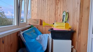 на балконе в деревне