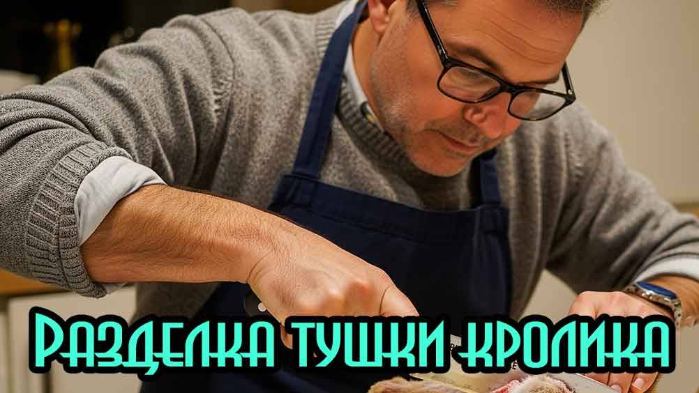 Делаем порционные кусочки мяса кролика