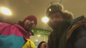 Свияжские холмы (г. Казань). Катание на лыжах. С Антонио и Настей:)