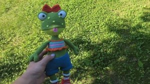 Большие готовые игрушки из полухлопка/ Сумка лягушка