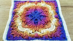 1. Вязание 1-8 ряды. Бабушкин квадрат. Квадратный мотив крючком. Схемы вязания.mp4