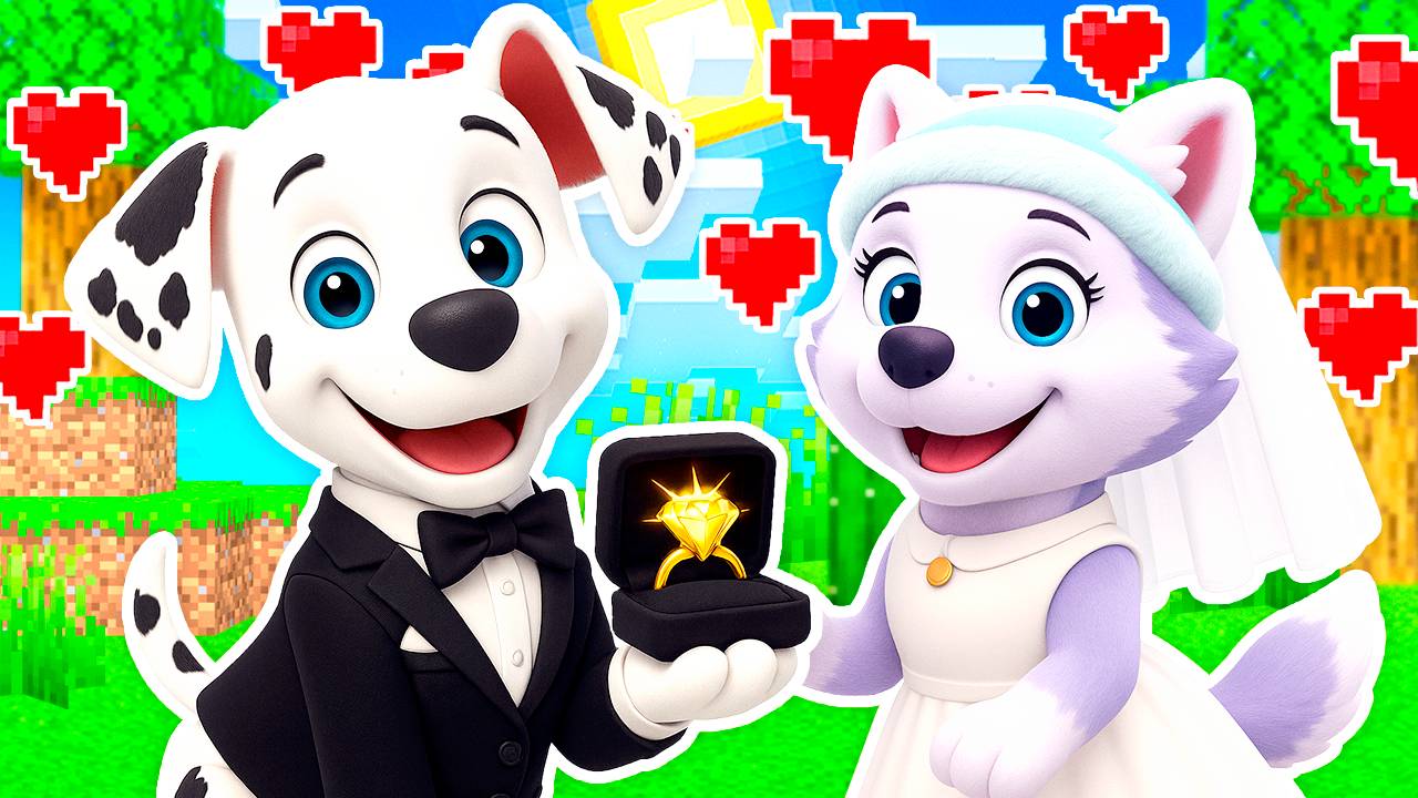 МАРШАЛ СДЕЛАЛ ПРЕДЛОЖЕНИЕ ЭВЕРЕСТ ЩЕНЯЧИЙ ПАТРУЛЬ в МАЙНКРАФТ PAW PATROL СВАДЬБА МУЛЬТИК смотреть онлайн