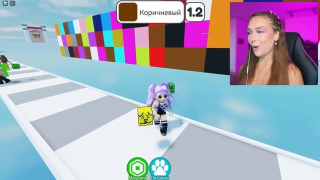 Ностя - ПРОЙДИ ЧЕРЕЗ ЦВЕТНУЮ СТЕНУ в ROBLOX !  Роблокс Color Block Dodge