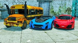 Гигантский грузовик проезжает гигантскую яму с машинами 🚒🚔 - мультфильмы для детей