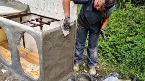 ч.4 Летняя кухня из утеплителя и бетона