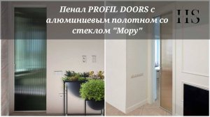 Пенал PROFIL DOORS c алюминиевым полотном 1AG и стеклом "Мору"