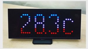 Настольная метеостанция часы Матрица 10х30 WS2812 ESP8266 Wemos D1 mini Датчики BH1750 BME280 FLProg