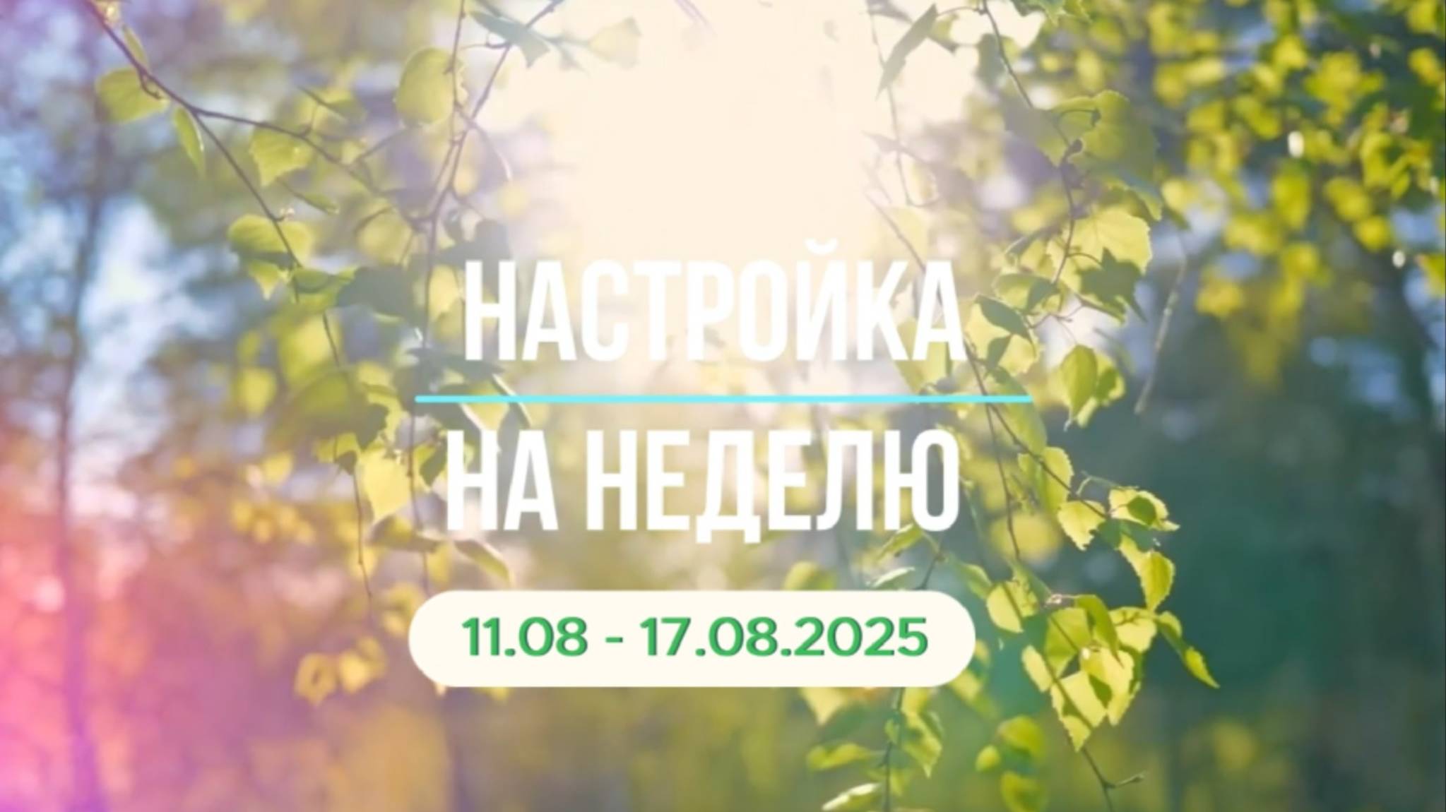 Настройка на неделю 11.08 - 17.08.2025. #психология #осознанность #медитация