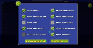 Прохожу уровни в Geometry dash