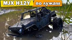Тест MJX H12Y по лужам