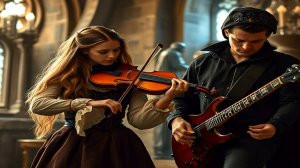 Violin and electric guitar metal music 72