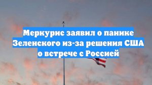Меркурис заявил о панике Зеленского из-за решения США о встрече с Россией