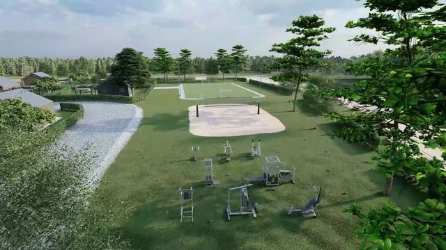 Посёлок на берегу реки