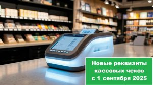 Новые реквизиты кассовых чеков с 1 сентября 2025 года