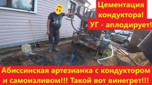 Артезианская абиссинка на известняк с самоизливом! СНТ "Игма", Истра.