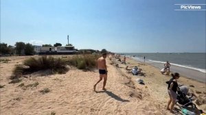 ГОЛУБИЦКАЯ Азовское море Центральный пляж сегодня 11 августа 2025. Погода в Голубицкой сейчас.
