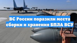 ВС России поразили места сборки и хранения БПЛА ВСУ