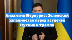 Аналитик Меркурис: Зеленский запаниковал перед встречей Путина и Трампа