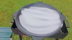 Как обжечь садж. Обжиг новой чугунной посуды. Опять непогода. 9.08.2025